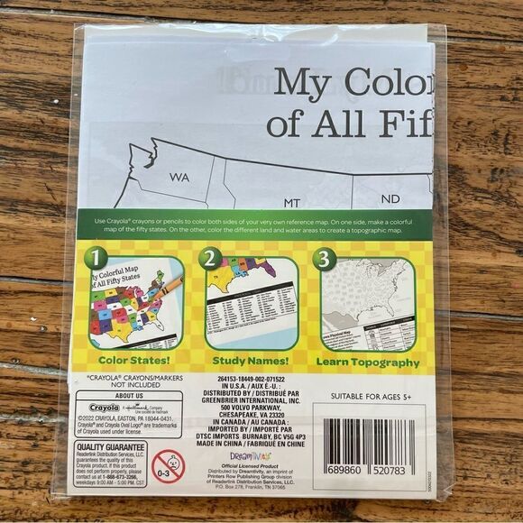 Crayola Lot of Chalk and Maps of the USA - Picture 5 of 5